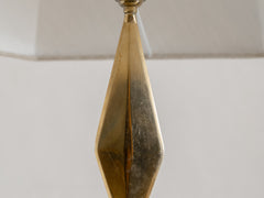 1920s Brass Floor Lamp with Arrow Base