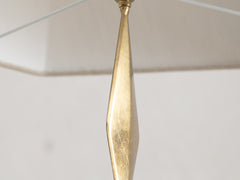 1920s Brass Floor Lamp with Arrow Base