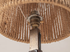 1950s Iron & Jute Table Lamp