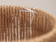 1950s Iron & Jute Table Lamp