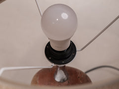 1970s Pink Travertine Table Lamp by Philippe Barbier