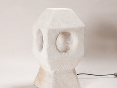 1960s Scupltural Limestone Table Lamp by Albert Tormos