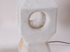 1960s Scupltural Limestone Table Lamp by Albert Tormos