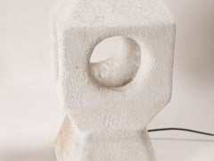 1960s Scupltural Limestone Table Lamp by Albert Tormos