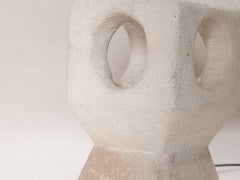1960s Scupltural Limestone Table Lamp by Albert Tormos