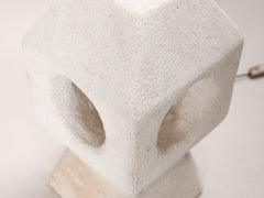 1960s Scupltural Limestone Table Lamp by Albert Tormos