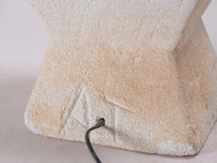 1960s Scupltural Limestone Table Lamp by Albert Tormos