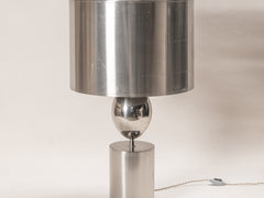 1970s Metal Table Lamp Attributed to Philippe Barbier