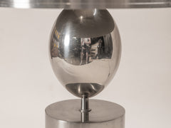 1970s Metal Table Lamp Attributed to Philippe Barbier