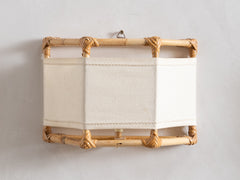 1960s Bamboo and Canvas Sconce