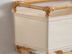 1960s Bamboo and Canvas Sconce