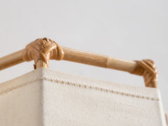 1960s Bamboo and Canvas Sconce