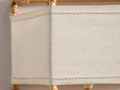1960s Bamboo and Canvas Sconce