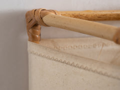 1960s Bamboo and Canvas Sconce