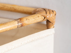 1960s Bamboo and Canvas Sconce