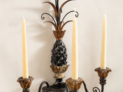 1960s Gilded Pineapple Wall Sconce