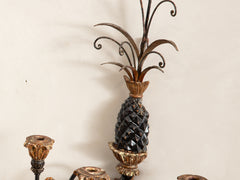 1960s Gilded Pineapple Wall Sconce