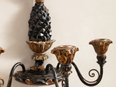 1960s Gilded Pineapple Wall Sconce