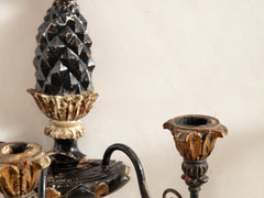 1960s Gilded Pineapple Wall Sconce