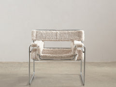 Wassily Chair with Sheepskin Upholstery, Dublin Bay