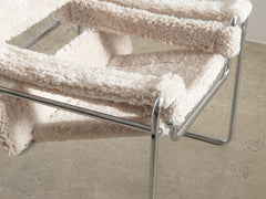 Wassily Chair with Sheepskin Upholstery, Dublin Bay