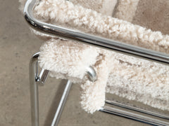 Wassily Chair with Sheepskin Upholstery, Dublin Bay