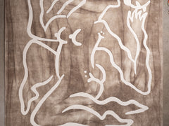 Tie Dye Beige Abstract Rug