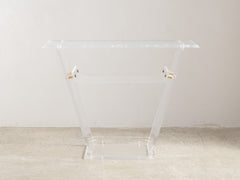 1980s French Acrylic Console by David Lange