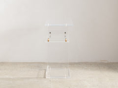 1980s French Acrylic Console by David Lange
