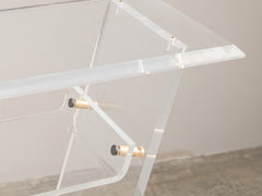 1980s French Acrylic Console by David Lange