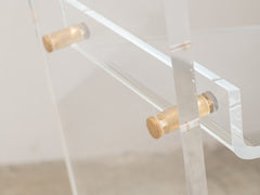 1980s French Acrylic Console by David Lange
