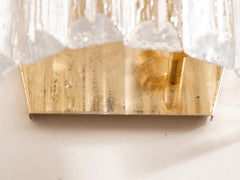 Tiered Murano Bark Glass Wall Light