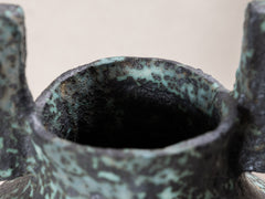 Blue speckle Greek Handle Urn