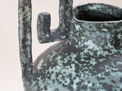 Blue speckle Greek Handle Urn