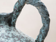 Blue Speckle Rope Handle Urn