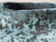 Blue Speckle Rope Handle Urn