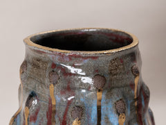 Cathedral Vessel - Jade, Gold, Copper Red