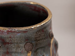 Cathedral Vessel - Jade, Gold, Copper Red