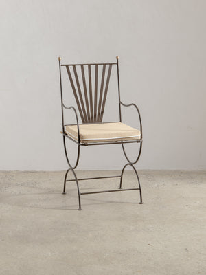 Soleil Chair with Curved Arm - Bronze