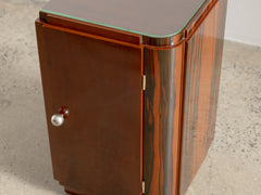 1920s Pair of Art Deco Rosewood & Ebony Bedside Tables