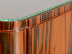 1920s Pair of Art Deco Rosewood & Ebony Bedside Tables