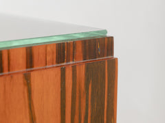 1920s Pair of Art Deco Rosewood & Ebony Bedside Tables