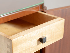 1920s Pair of Art Deco Rosewood & Ebony Bedside Tables