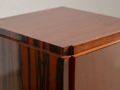1920s Pair of Art Deco Rosewood & Ebony Bedside Tables