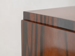 1920s Pair of Art Deco Rosewood & Ebony Bedside Tables