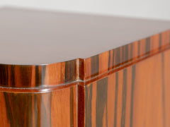 1920s Pair of Art Deco Rosewood & Ebony Bedside Tables