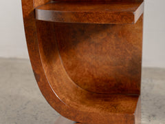 Pair of 1930s French Burl Bedside Tables