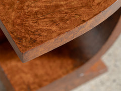 Pair of 1930s French Burl Bedside Tables