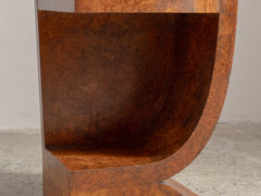 Pair of 1930s French Burl Bedside Tables