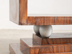 1980s French Art Deco Mahogany Bookshelf